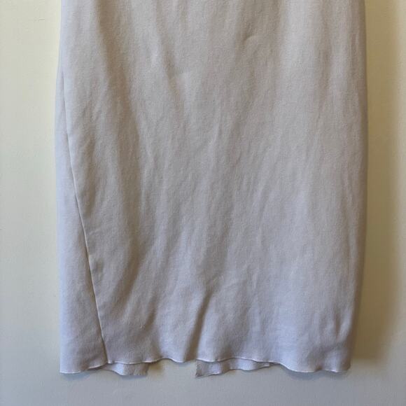 Zara M midi pencil skirt Kim Kardashian vibes minimalist classic neutral white - Picture 3 of 7